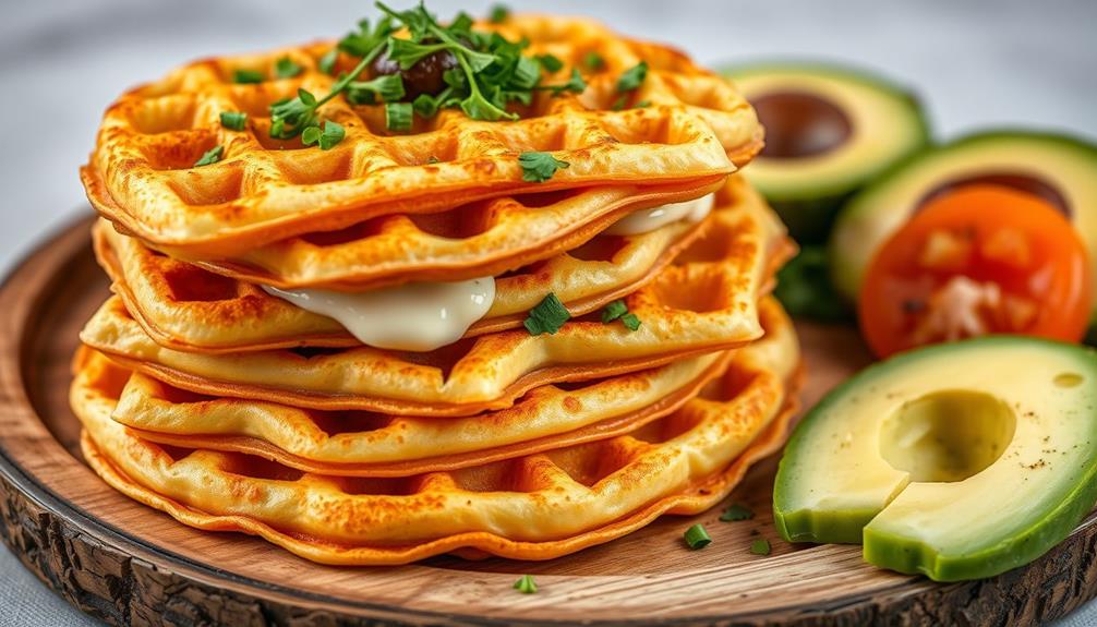 cheese and egg waffles