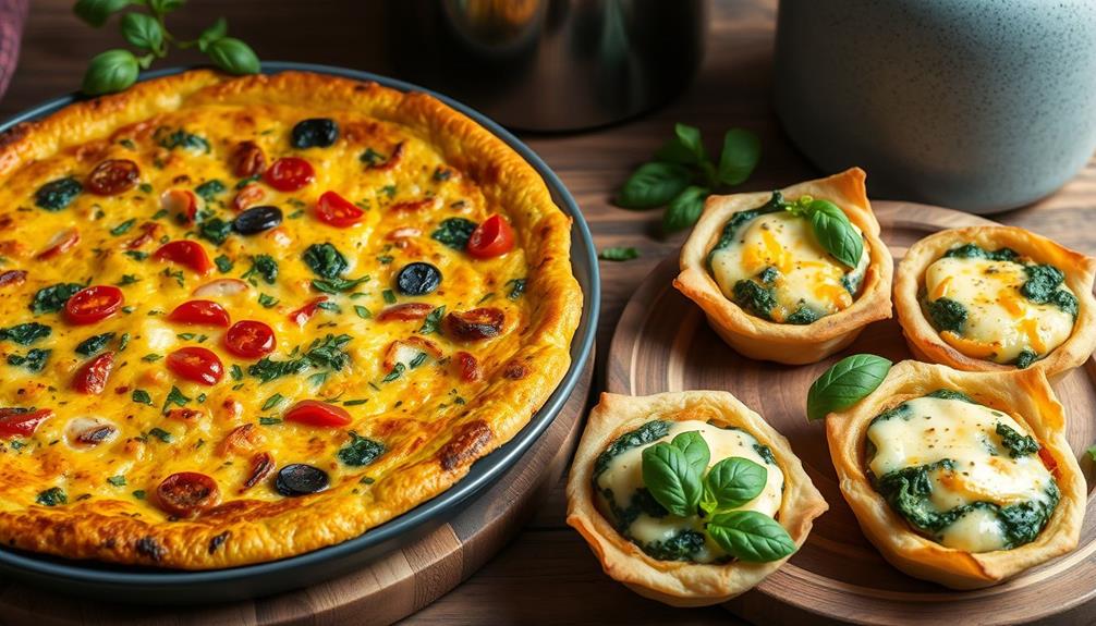 delicious breakfast tarts frittatas
