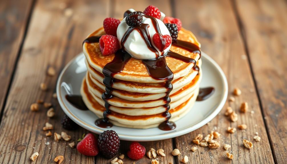 delicious pancakes and desserts