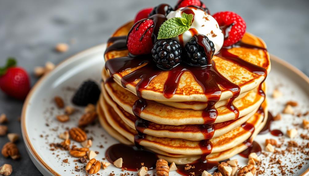 delicious pancakes and desserts