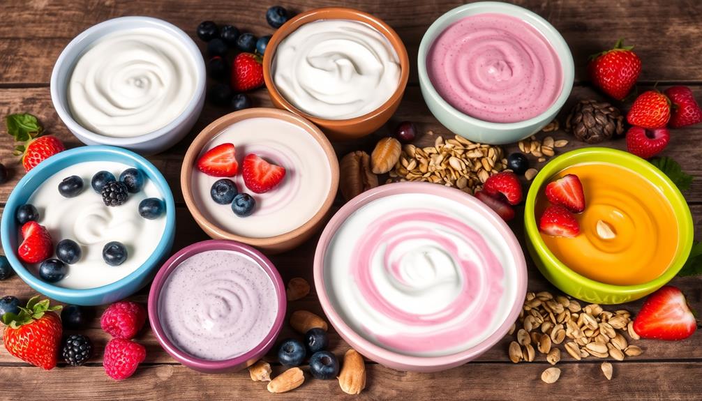 diverse dairy free yogurt choices