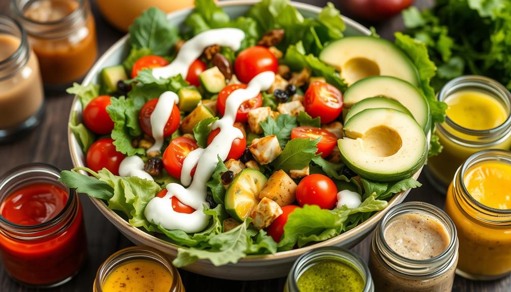 low carb salad dressings selection