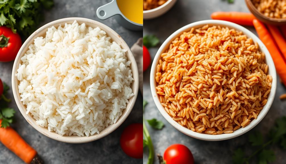 nutritional differences rice types