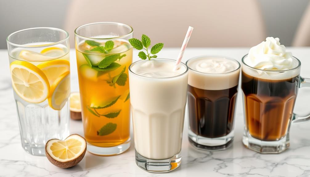 top low carb drinks selection