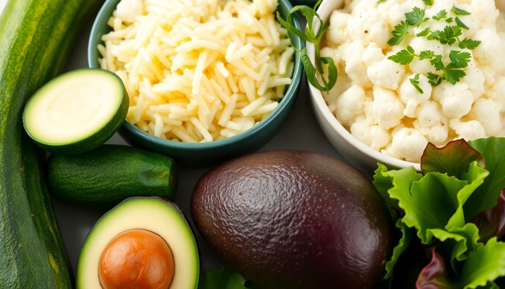 low carb ingredient and pasta swaps