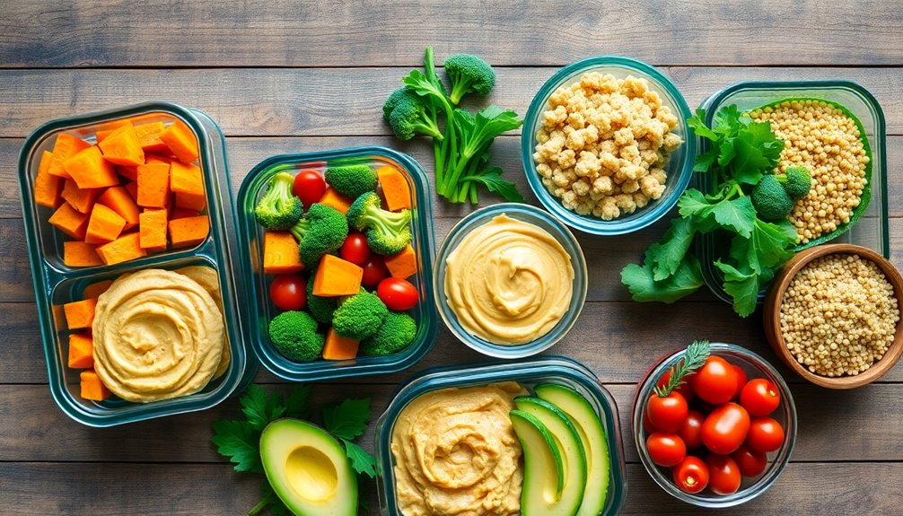 organized efficient vegan meal prep