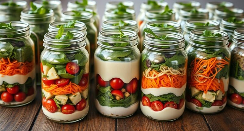 portable salad jar ideas