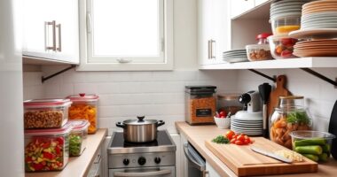 small kitchen meal prep