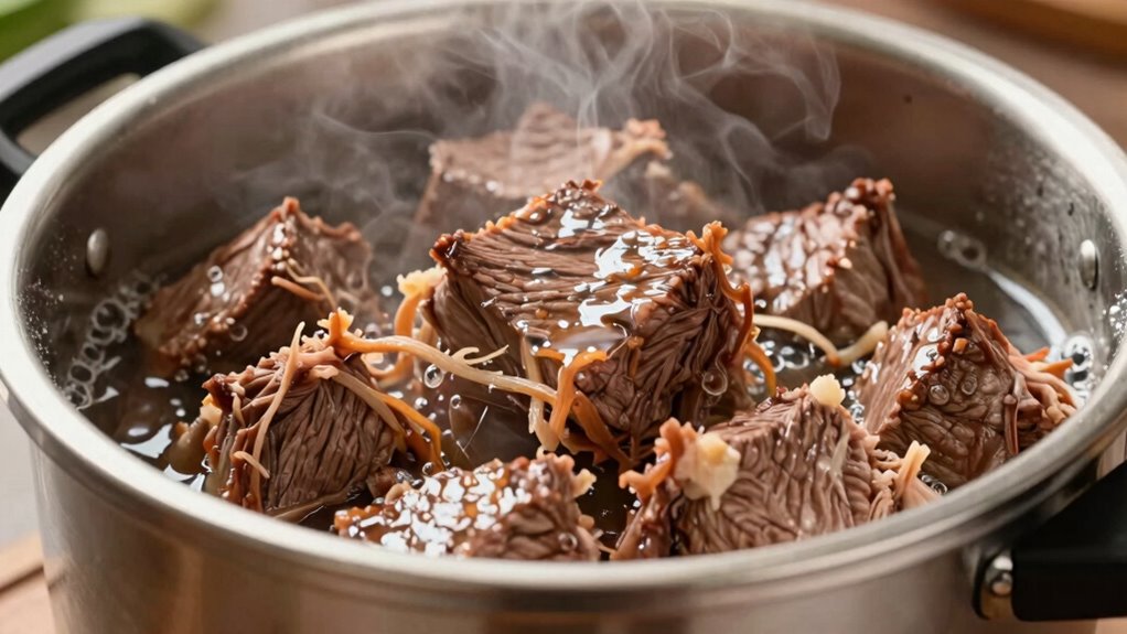 tenderness through collagen breakdown