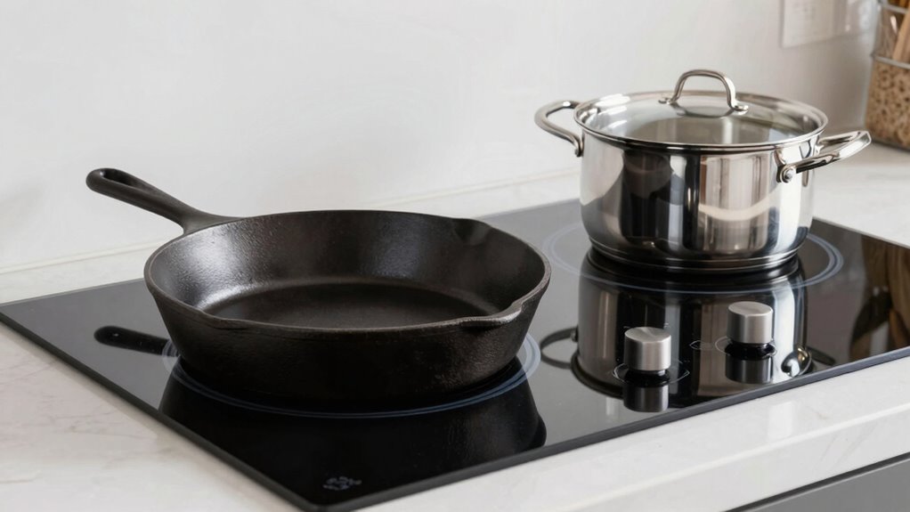 cast iron works well induction