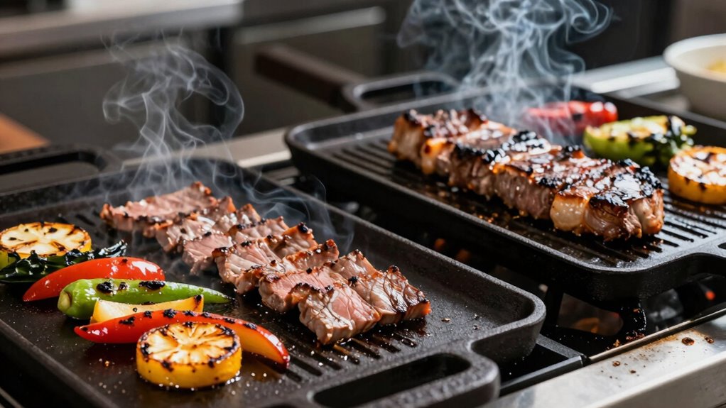flat vs ridged cooking surfaces