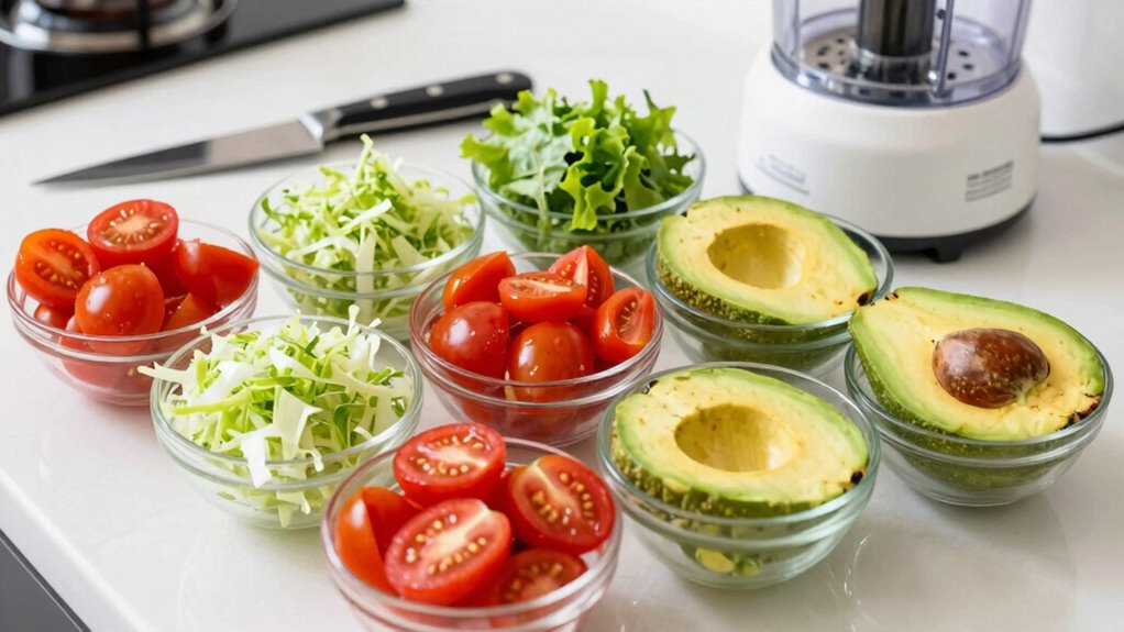 prepped ingredients streamline cooking