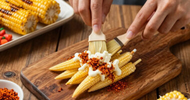 Baby Corn Elote (Mexican Street Corn)