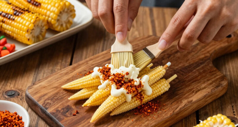 Baby Corn Elote (Mexican Street Corn)
