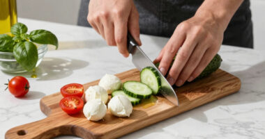 Caprese Cucumber Salad