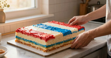 Martha's Giant Flag Cake Served 250 Guests—Here's How to Make It Yourself