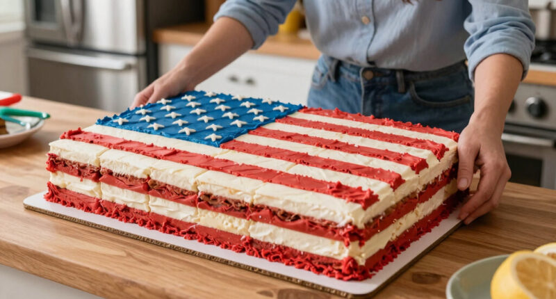 Martha Stewart Serves Huge American Flag Cake with 250 Pieces for Founding Father-Themed Party