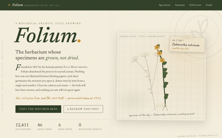 FOLIUM — A Living Herbarium