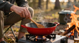 Le Creuset’s New Cast Iron Pan Is So Versatile, You Can Even Take It Camping (and It’s on Sale!)