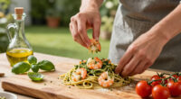 Pasta Fredda Al Pesto E Gamberi