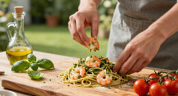 Pasta Fredda Al Pesto E Gamberi