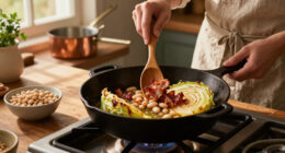 Bacon And White Bean Melting Cabbage