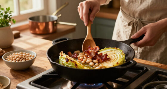 Bacon And White Bean Melting Cabbage
