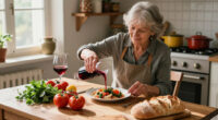 Centenarian Tullia Of Busto Arsizio Cooks And Drinks Wine At Lunch