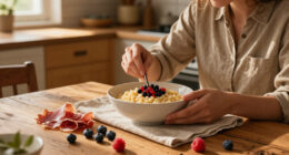 Orzotto Al Formaggio, Speck E Frutti Di Bosco