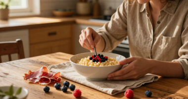 Orzotto Al Formaggio, Speck E Frutti Di Bosco