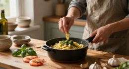 Pici Con Pesto Di Gamberi