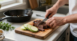 Tagliata Di Manzo Al Forno Con Zucchine